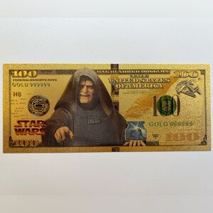 Star Wars 24K gold foil/plated novelty note